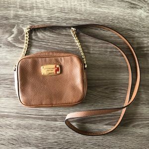 Michael Kors tan leather crossbody